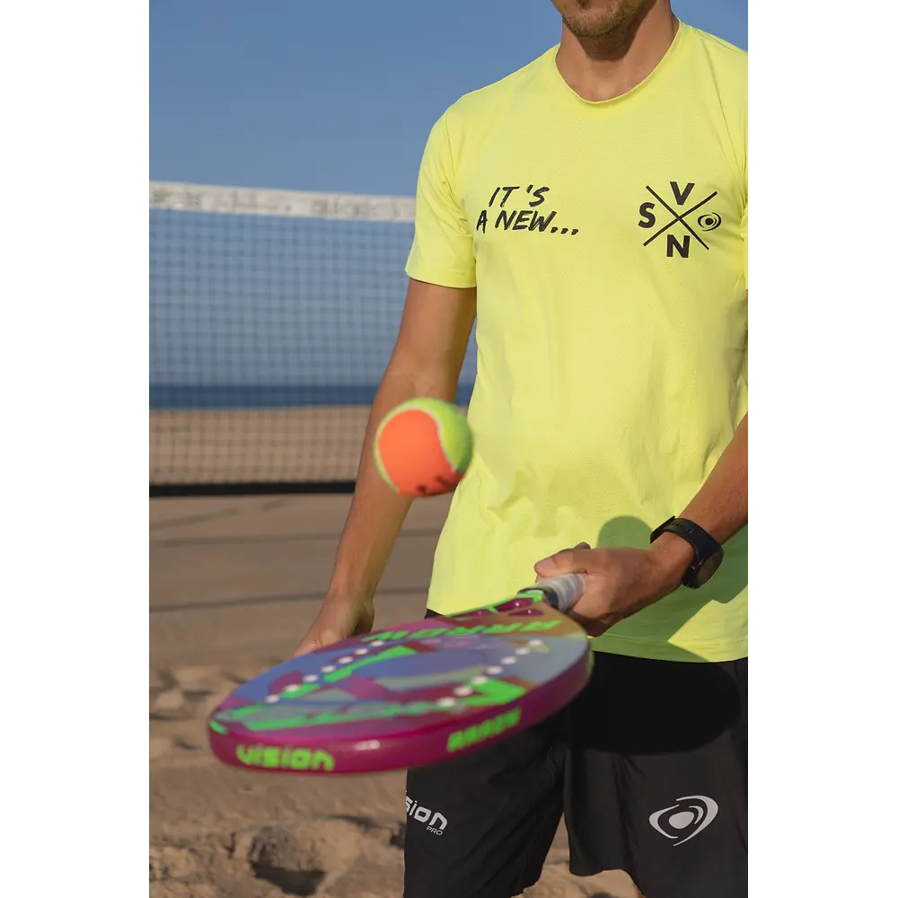 Vision Beach Tennnis Tech Men T-Shirt Yellow