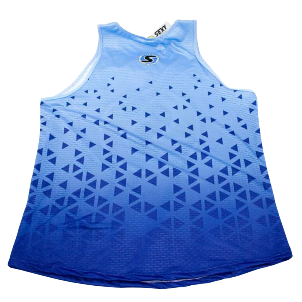 SXY BRAND Men's Competition Tank in Blue/Light Blue Ombré