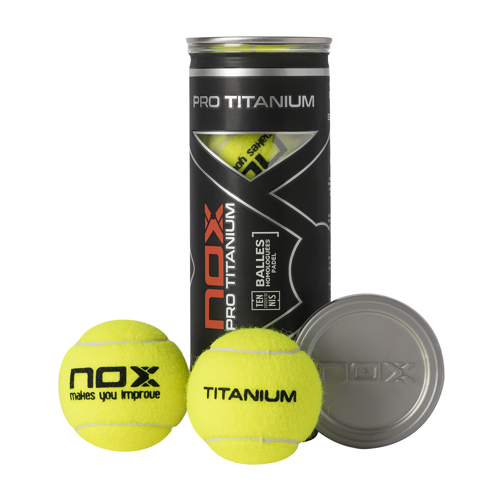 NOX Padel Box of 24 containers of 3 Balls PRO TITANIUM
