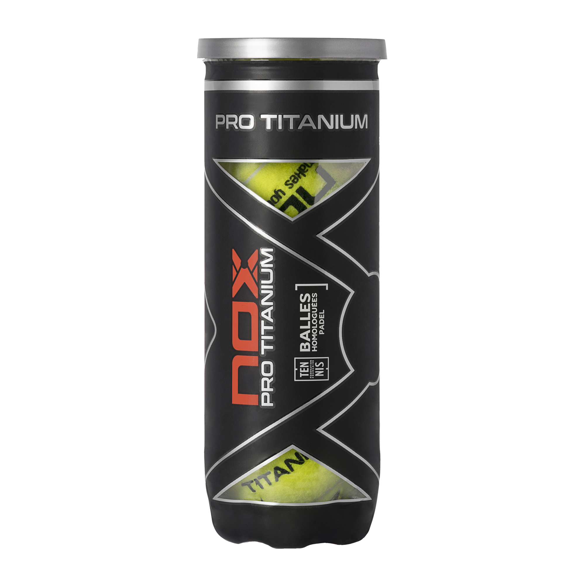 NOX Padel Box of 24 containers of 3 Balls PRO TITANIUM