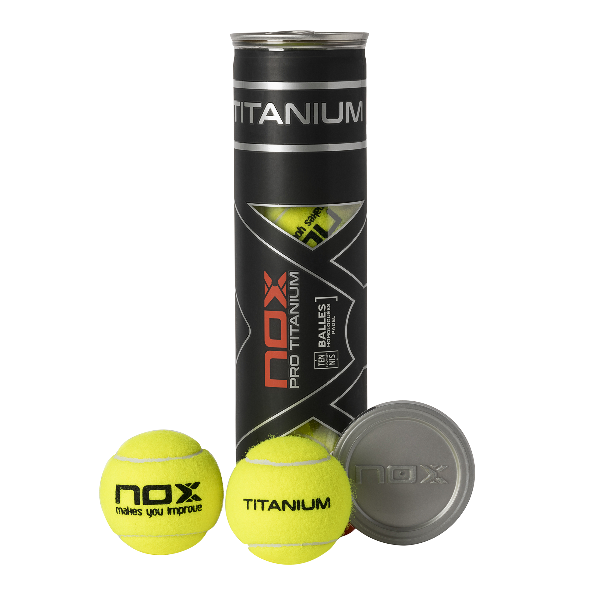 NOX Padel Box of 24 containers of 4 Balls PRO TITANIUM