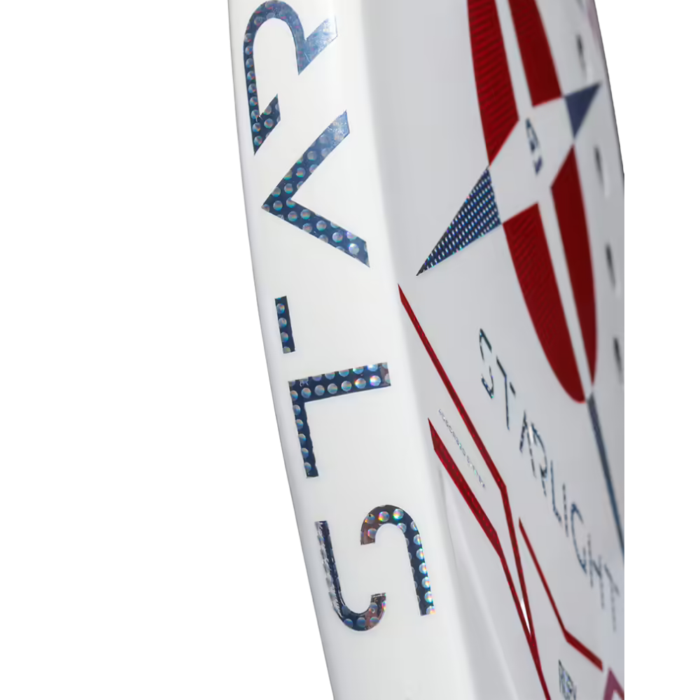 Side profile of Heroes Starlight 2026 beach tennis racket frame showing balanced design