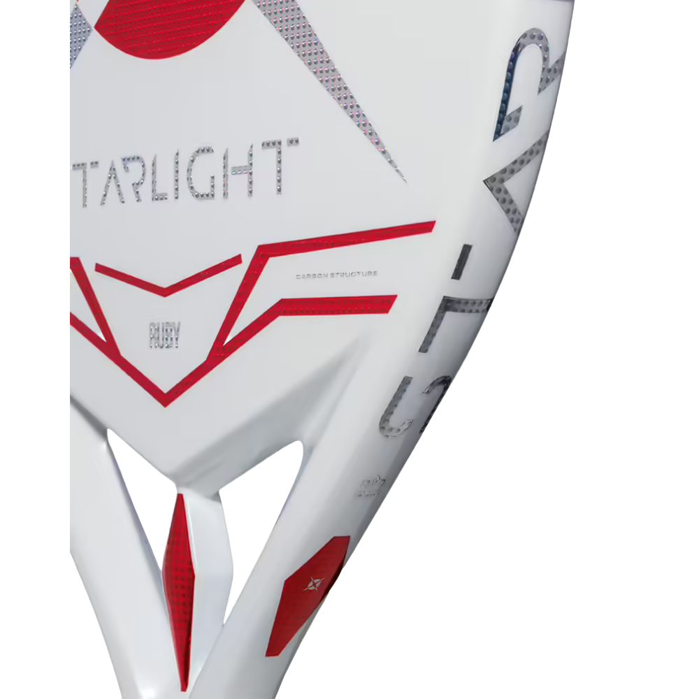 Close-up of Heroes Starlight 2026 beach tennis racket face with Glipper surface texture