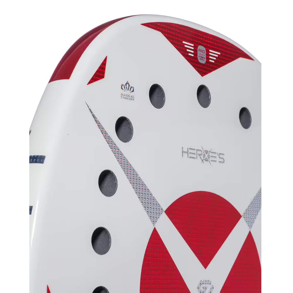 Top of Heroes Starlight 2026 beach tennis racket frame showing balanced design