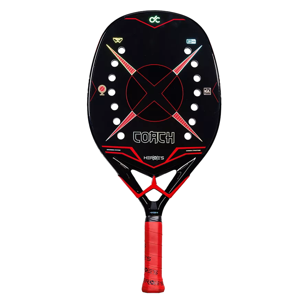 beach tennis depot heroes 2025 beach tennis racket black and red