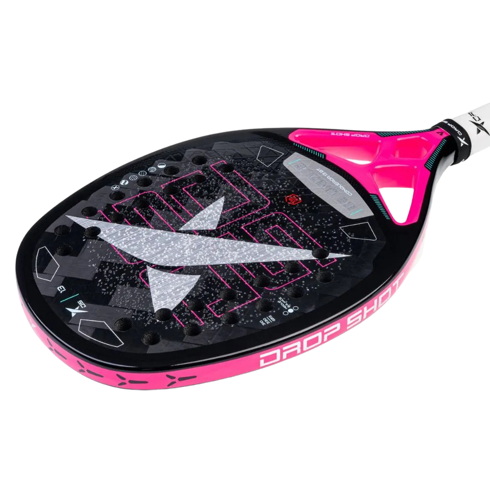 Drop Shot Conqueror 13 Tech 2025 Beach Tennis Racket Side View EVA Core