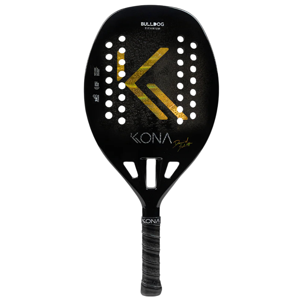 Kona Bulldog Black 2026 beach tennis racket carbon fiber power control