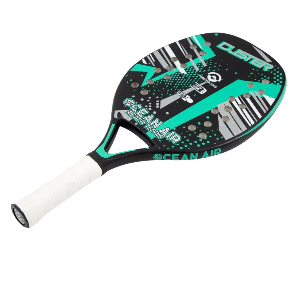 Side profile of Ocean Air Duster Aquamarine Edition racket