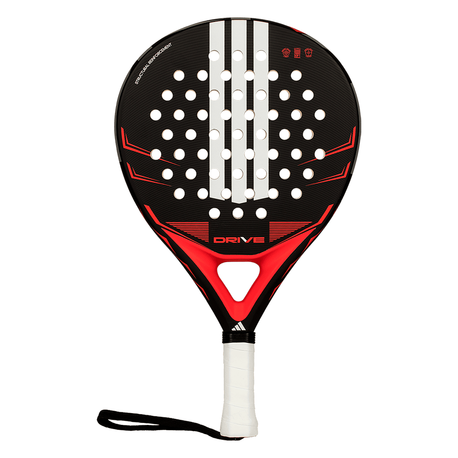 Adidas Drive Black 2026 padel racket front view round shape