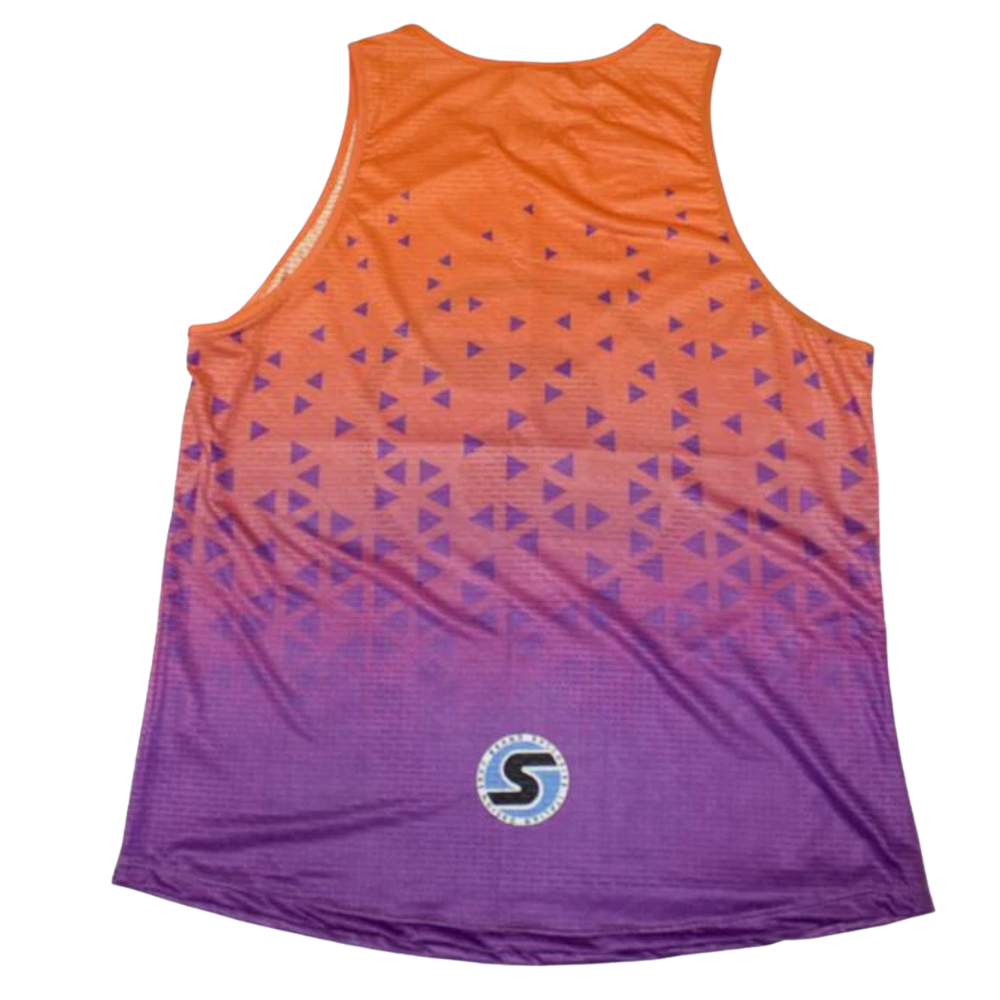 SXY BRAND Men's Competition Tank in Orange/Purple Ombré