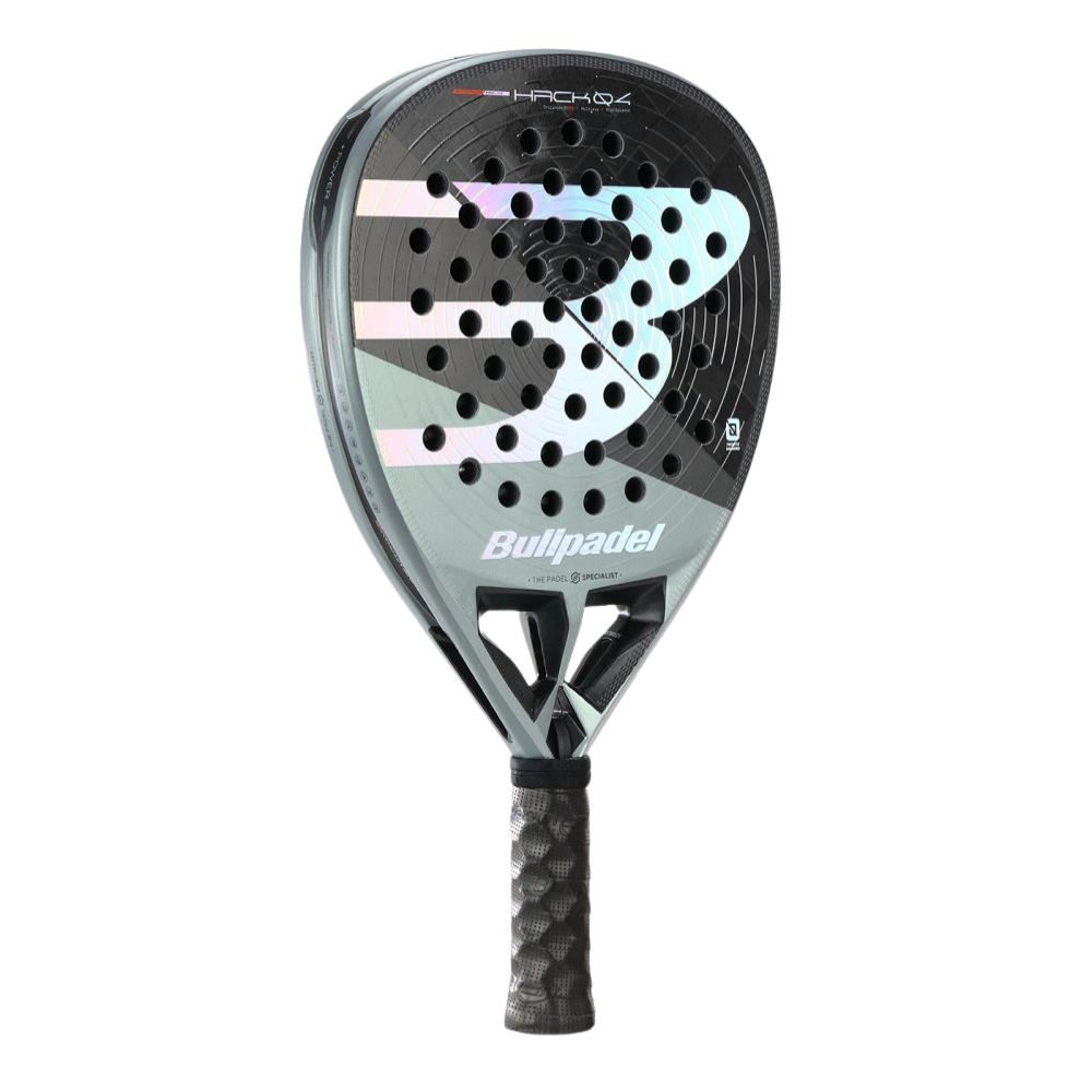 Bullpadel Hack 04 26 carbon surface detail advanced padel racket side view