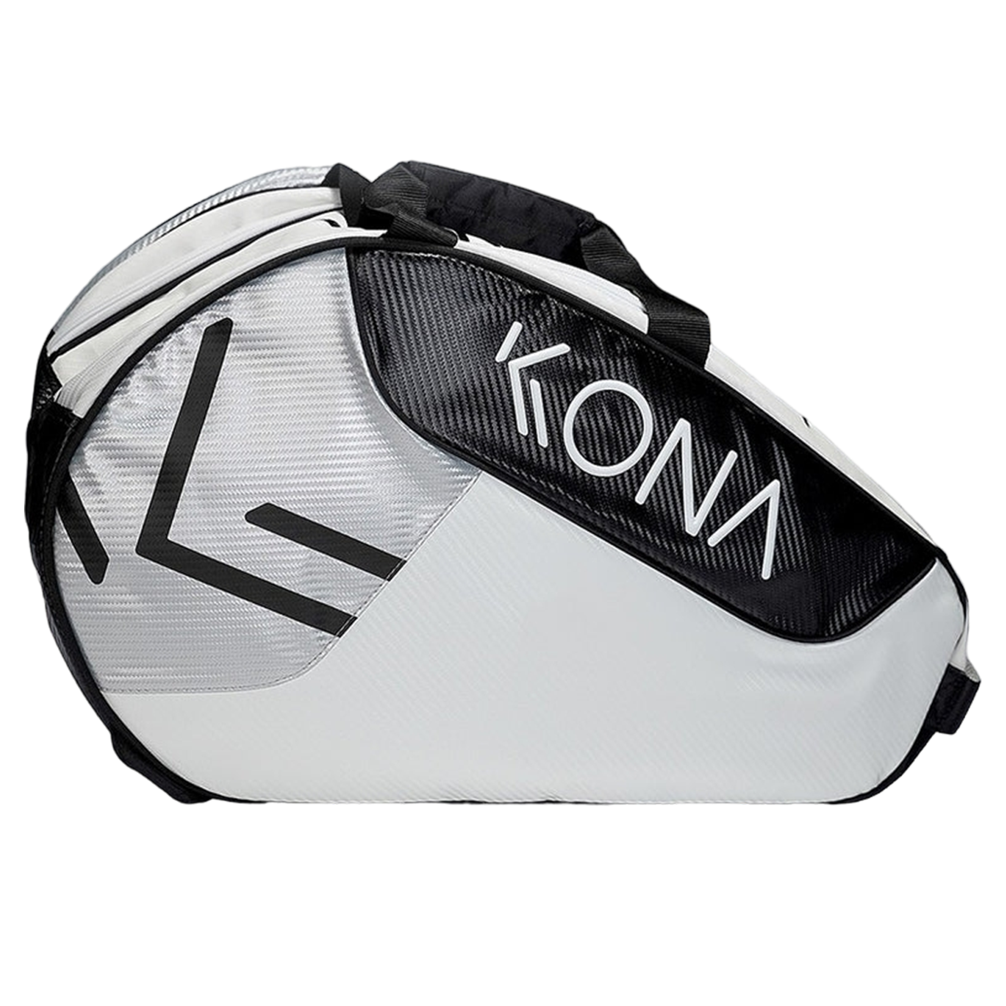 Kona White and Silver Racket Bag